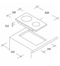 Cargar imagen en el visor de la galería, Placa de Inducción Candy CID30/G3 – 2 Zonas Domino